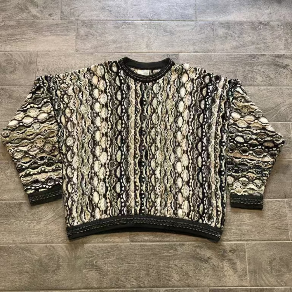 COOGI Men's Multicolor Textured Crewneck Sweater